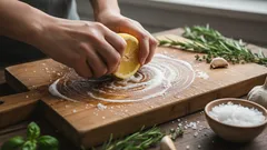 Come pulire rapidamente ed efficacemente il tagliere da odori e macchie